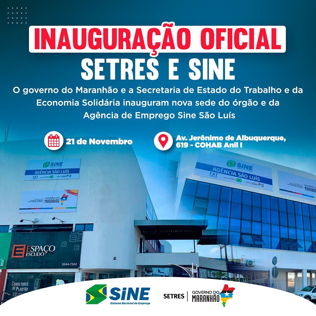 Governo do Maranhão on X: 🤩 Simbora para 1ª Feira Maranhense de